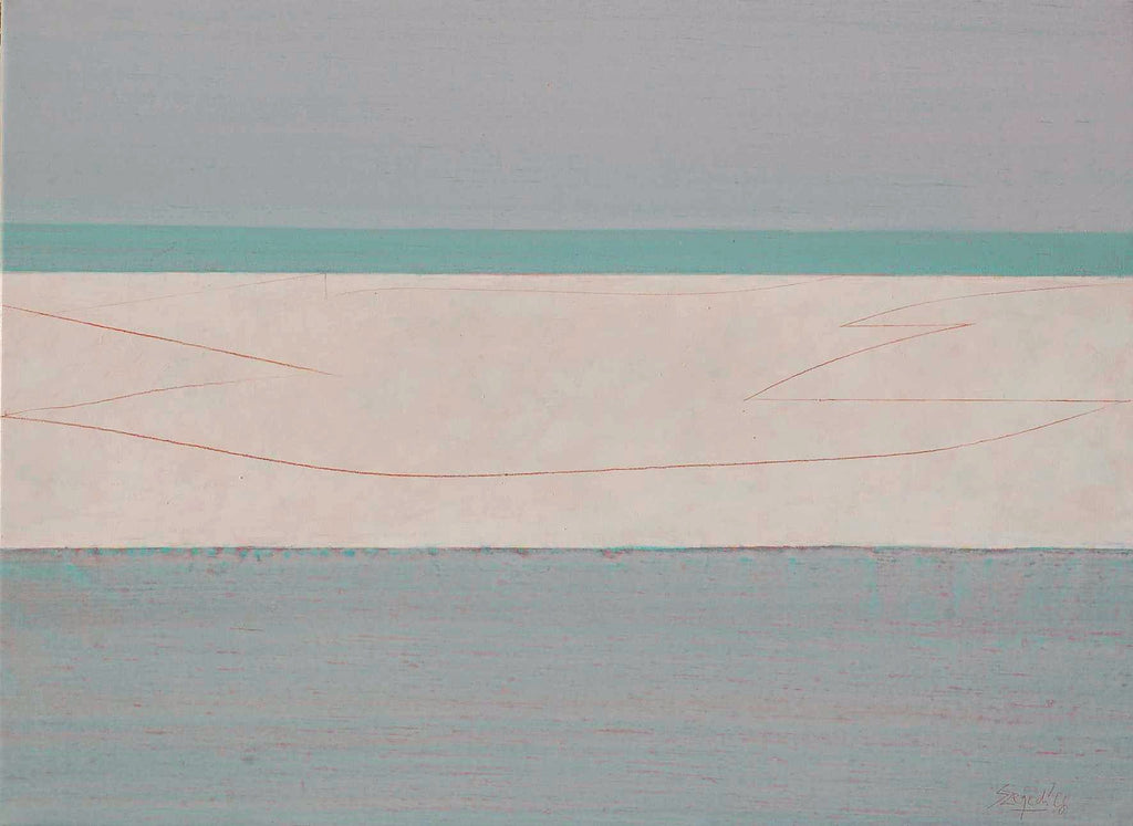 CONGEALED TRICOLOR (FROZEN LAKE) ORIGINAL PAINTING - BY CSABA SZEGEDI
