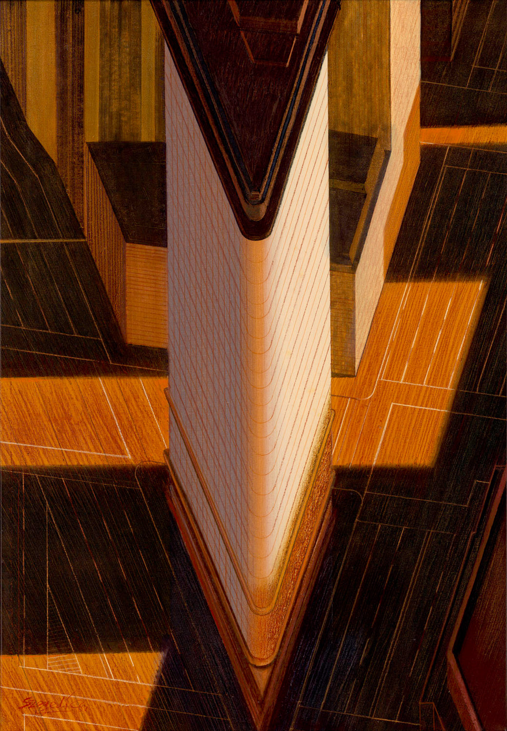 FLATIRON BDG. ORIGINAL PAINTING - BY CSABA SZEGEDI