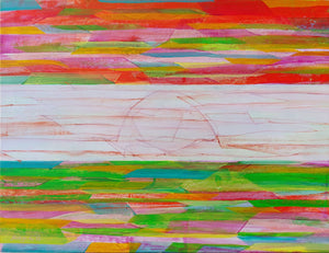 SPLINTERED TRICOLOR ORIGINAL PAINTING - BY CSABA SZEGEDI
